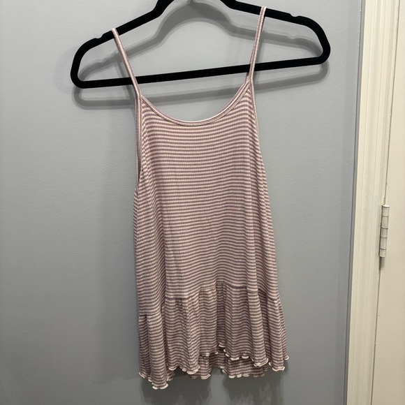American Eagle Striped Tank Top, Size Large - Picture 1 of 6